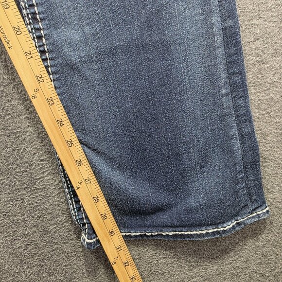 Rock Revival Jeans Womens 34 Blue Easy Boot Betty Bootcut Embroidered Denim - Picture 9 of 11